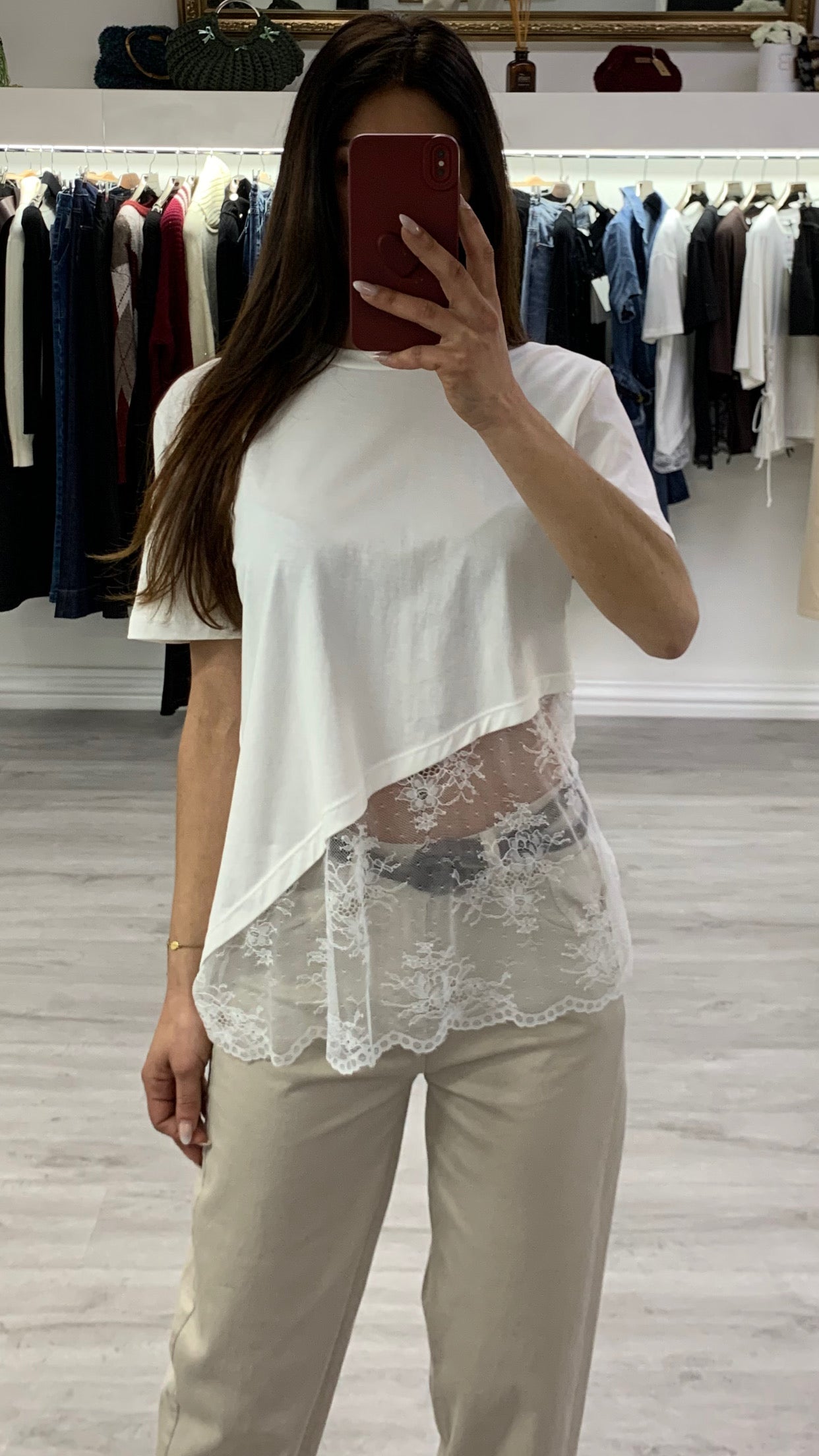 T-shirt pizzo Lumina
